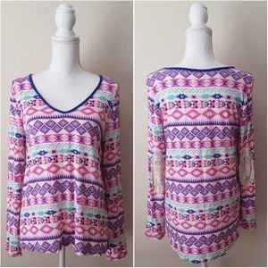 Pink Owl Long Sleeve Top